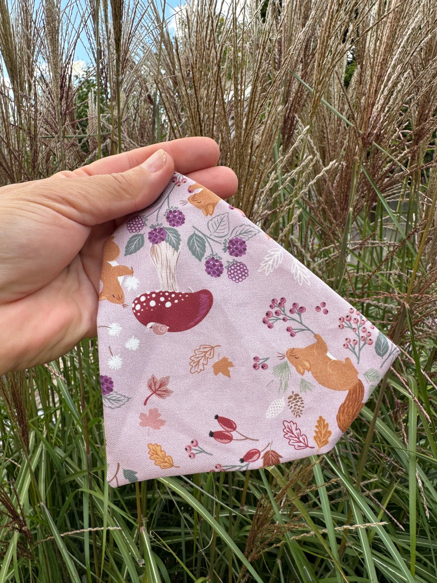 Scrunchie Bandana Écureuil d’automne