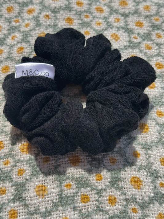 Scrunchie Chouchou XL noir en ratine